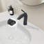 Robinet de lavabo à poignée simple noir mat-121292147