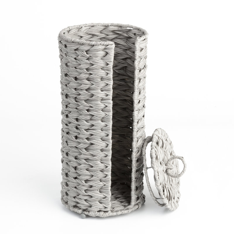 Porte-papier hygiénique sur pied Correen, gris
