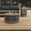 Ensemble de table rustique industrielle, table basse et table d'appoint avec design en corde tissée, ensemble de table moderne et fonctionnel pour le salon et la maison-2018391192