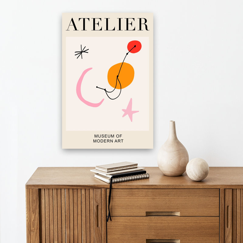Atelier Abstract Shapes Abstract Colorful Contemporary Architecture Landscape Wall Art Print by Talitha McQueen - Print