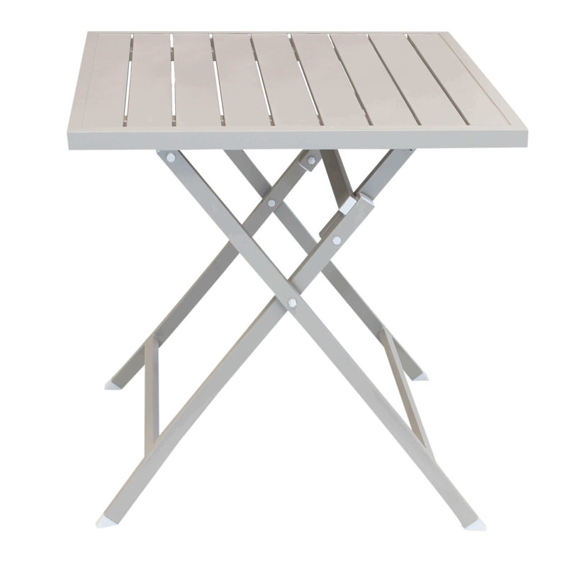 Angelos 130cm Rectangular Folding Table, 73cm H x 70cm L x 70cm W, Turtledove