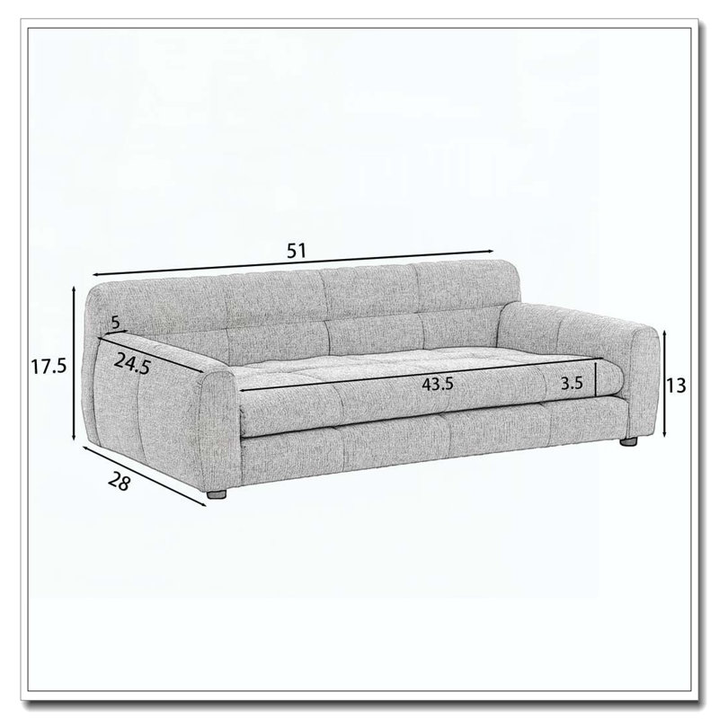 Lit rectangulaire pour chien, canapé-lit pour chien, Bleu très foncé