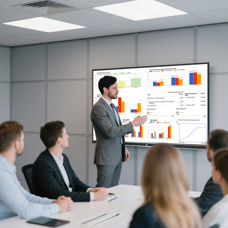 JYXCN Smart Board 65 pouces, maximiser l'engagement! Tableau blanc interactif tout-en-un à écran tactile avec système double et partage de nuage avec tableau blanc pour l'éducation et le bureau? (Comprend un support mural)