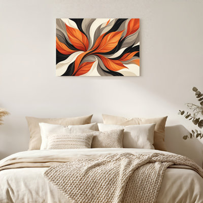 «Gallery Wrap», art mural sur toile pour le salon, la chambre à coucher, le bureau ou le vestibule - décoration murale décorative avec motif floral abstrait