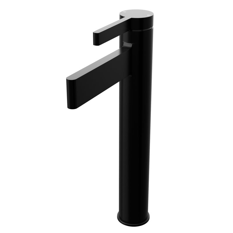 Robinet pour salle de bain à poignée simple Phia, Noir mat