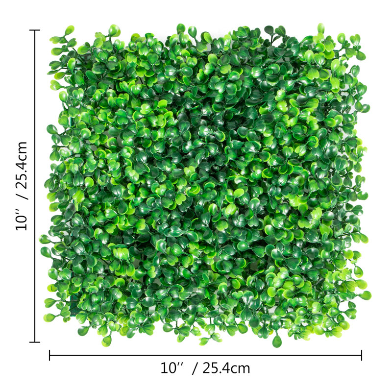 Haie de buisson artificielle, H 1,6 po x l 10 po x P 10 po, 24