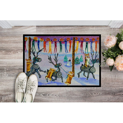 Chessa Non-Slip Christmas Outdoor Doormat