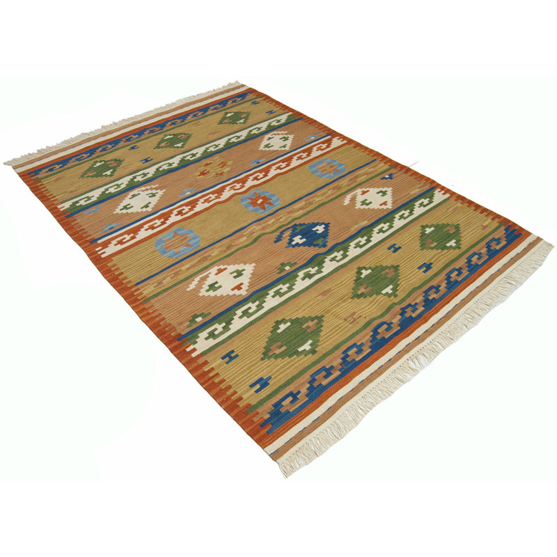 Cleburne Southwestern Flatweave Area Rug, Rectangle 70 x 140cm
