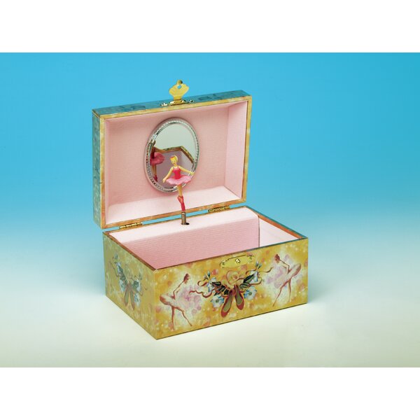 Zoomie Kids Rectangle Musical Ballerina Jewelry Box