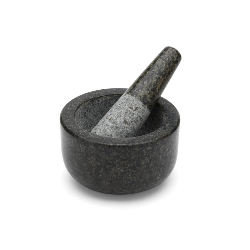 Fox Run Black and Gray Granite Mortar and Pestle