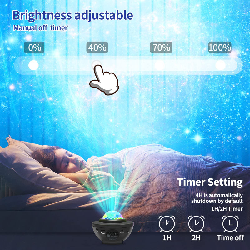 Star Projector Galaxy Light Projector with Bluetooth Speaker