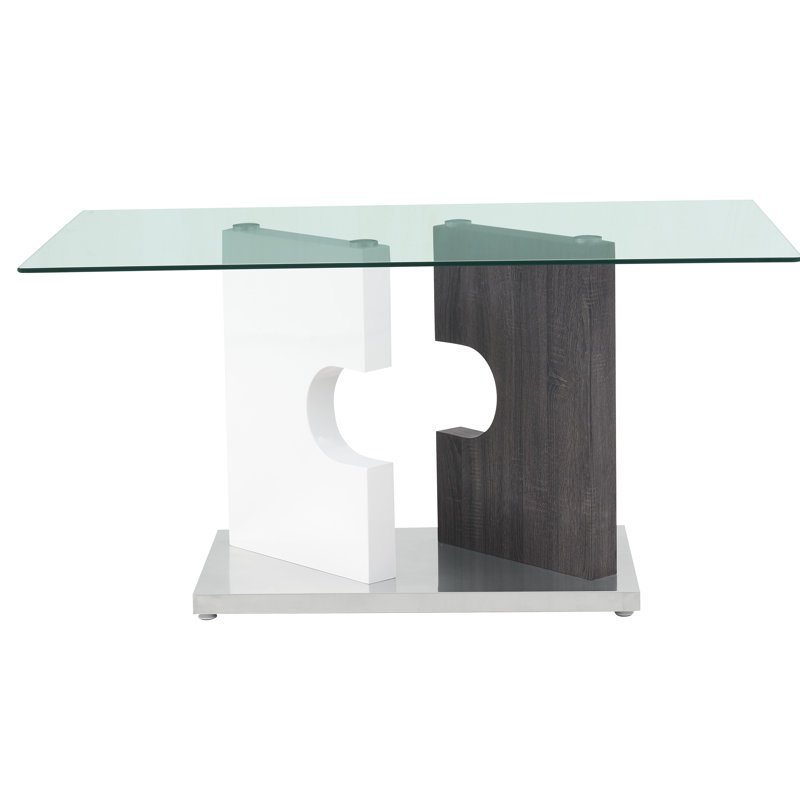 Garstang Rectangular Glass Top Dining Table