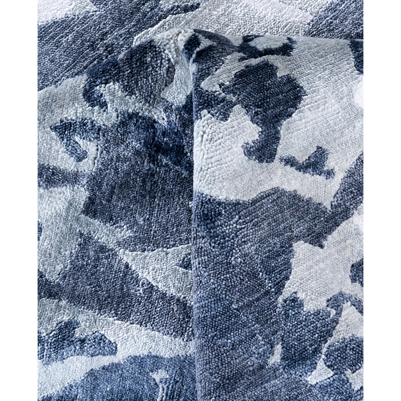 Overdyed One-of-a-Kind Rectangle 9'2" X 12'1" Hand Knotted Area Rug