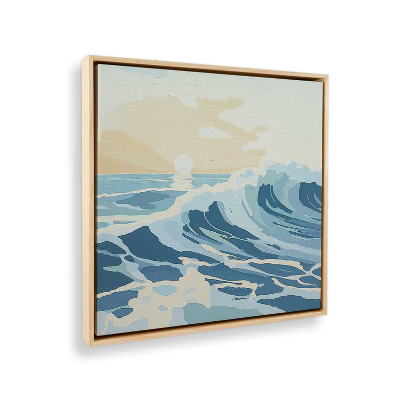 «Ocean Refrain at Dusk I Print», H 16,75 po x l 16,75 po, Érable américain