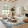 Burnie Oriental Blue/Ivory Area Rug