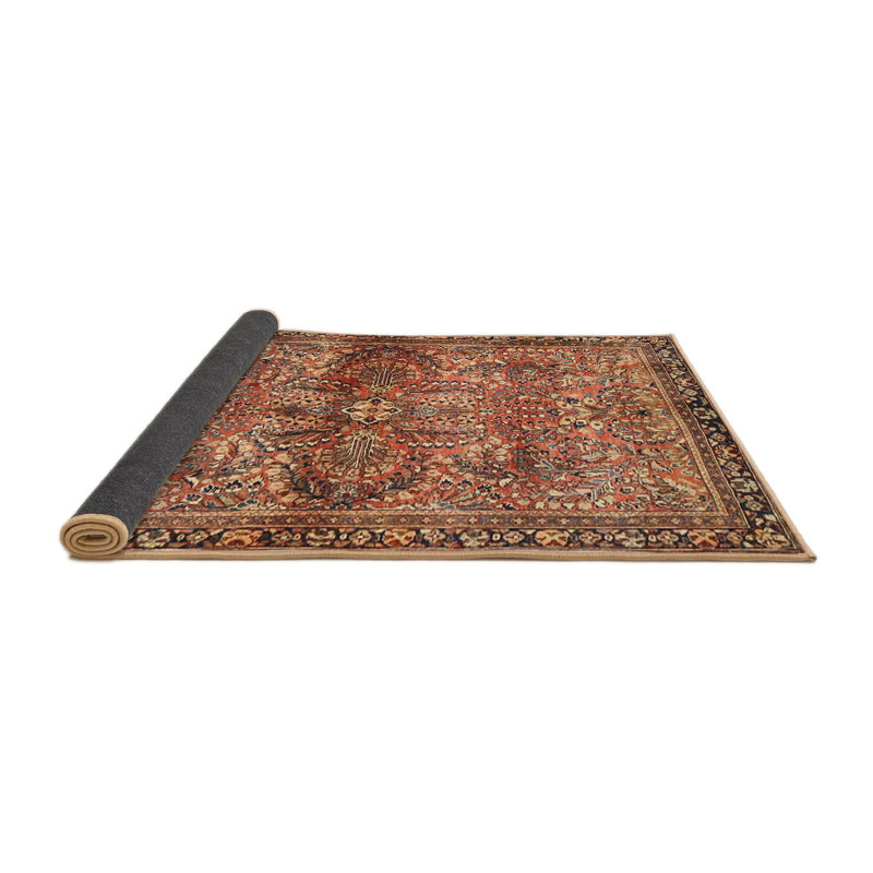 Tapis oriental rouge / brun / beige, Rond 6 pi