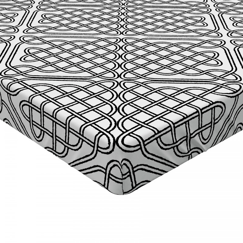 Microfiber Geometric Fitted Sheet, Full Fitted Sheet