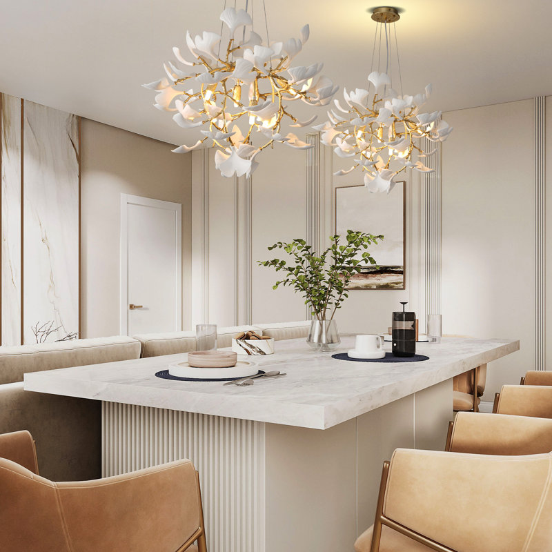 7- Light 23.6'' Ginkgo Chandelier