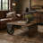 Lakela Reclaimed Wood & Cast Iron Convertible Coffee Table – Industrial Lift-Top Console & Bar Table (48") 