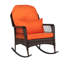 Chaise berçante d'extérieur en osier Ashawnti