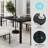 Martha Stewart Lily Pond 72" All-Weather Steel Frame Patio Table with Slatted Top and Umbrella Hole