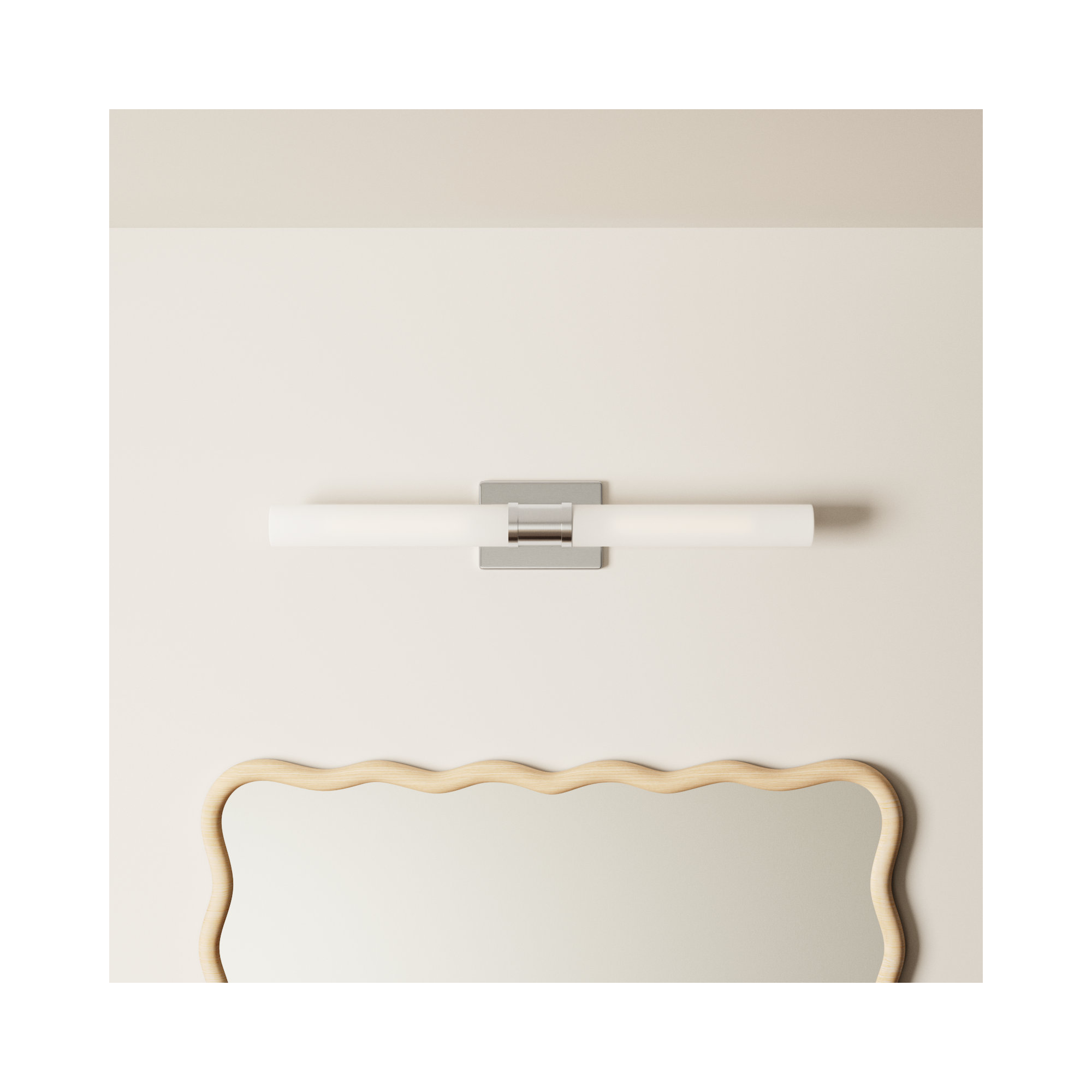 Evelien 2 Light Frosted Dimmable Vanity Light, 20" H x 5" W x 3.63" D, Satin Brass, 60 W