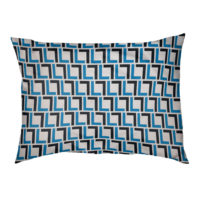 Coussin pour chien Brossard, Petit (l 28 po x P 18 po x H 4 po), Blanc / bleu Carolina / noir