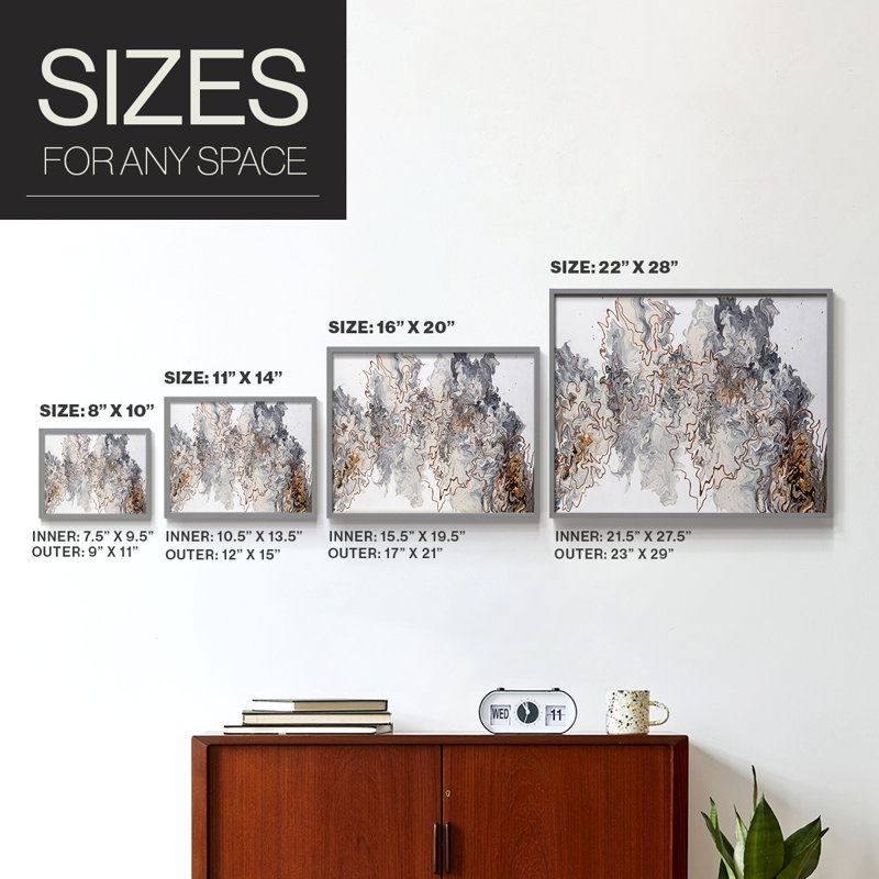 Stay on the Trail -Framed Print - Restickable, Grey, 16" H x 20" W