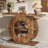 41" Solid Wood Console Table with Storage, 3-Tier Farmhouse Sofa Table with Carved Round Base