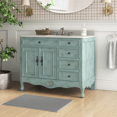 Medina 38'' Single Bathroom Vanity with Marble Top