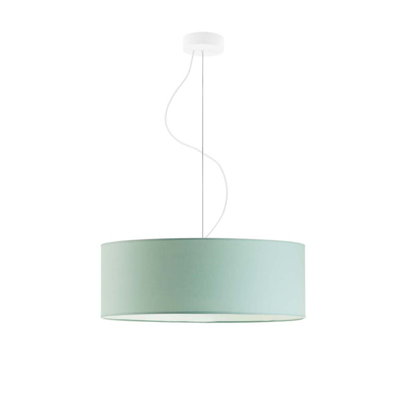 Aubryelle 3 - Light Drum Pendant, White, Mint, 120cm H x 50cm W x 50cm D