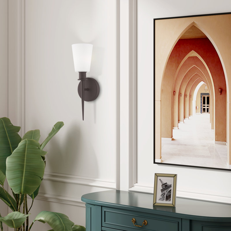 Luminaire mural 1 lumière Witten ADA, Bronze, H 13 po x l 4,25 po x P 3,95 po
