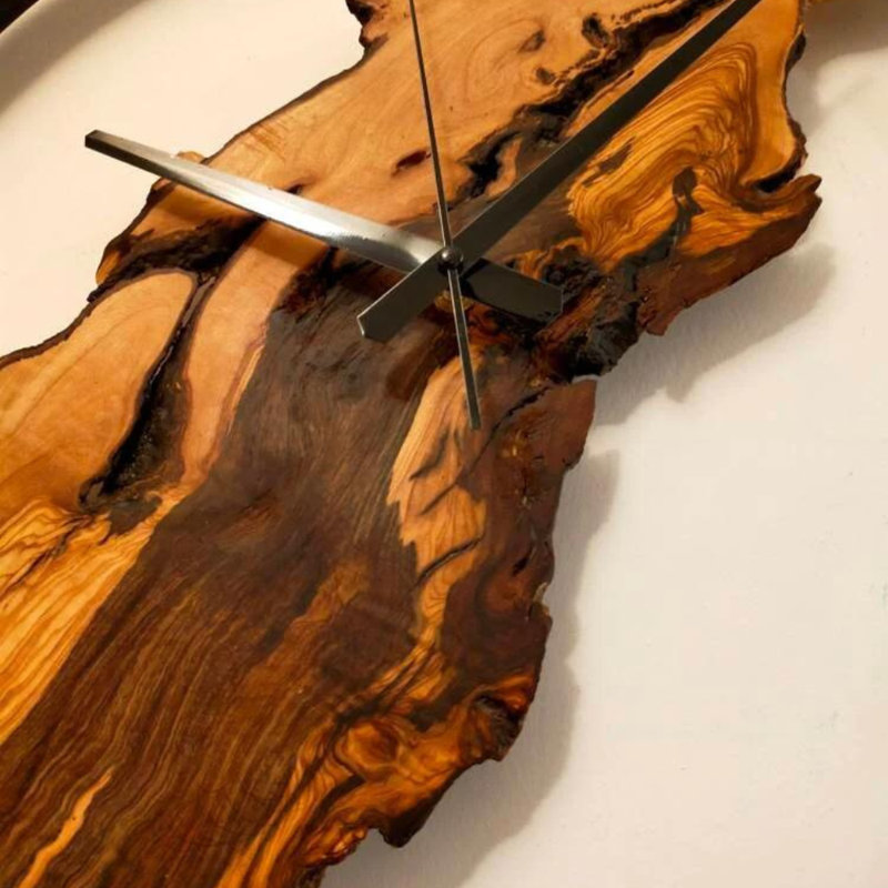 Horloge murale en bois, H 10 po x l 10 po x P 2 po