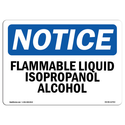 SignMission Flammable Liquid Isopropanol Alcohol | Wayfair