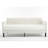 Elena Twin Size Ivory Boucle Upholstered Daybed, Ribbed Tufted Backrest, Daybed in Lavish Modern Design, Richly Hued Foam Comfort