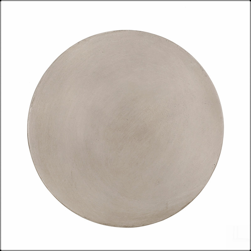 Table d'appoint d'extérieur en béton léger gris clair