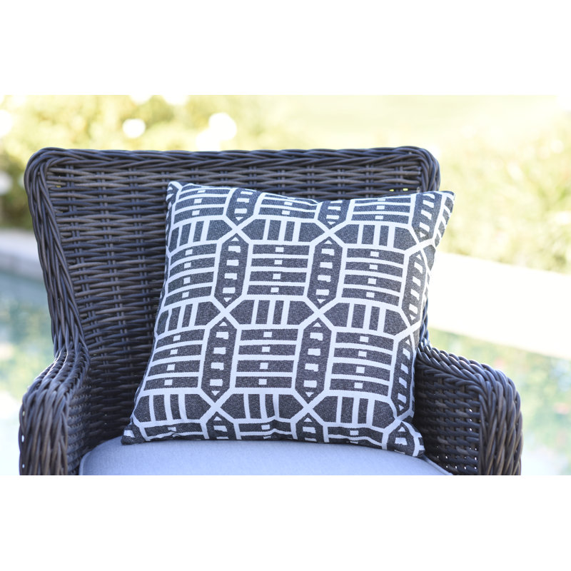 Housse et insert de coussin d'extérieur carré Pacifica, H 18 po x l 18 po, Gris anthracite Roland