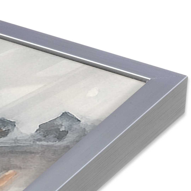 «Silent Night Square», ensemble de 2 reproductions d'art, H 12,5 po x l 31 po, Chrome poli