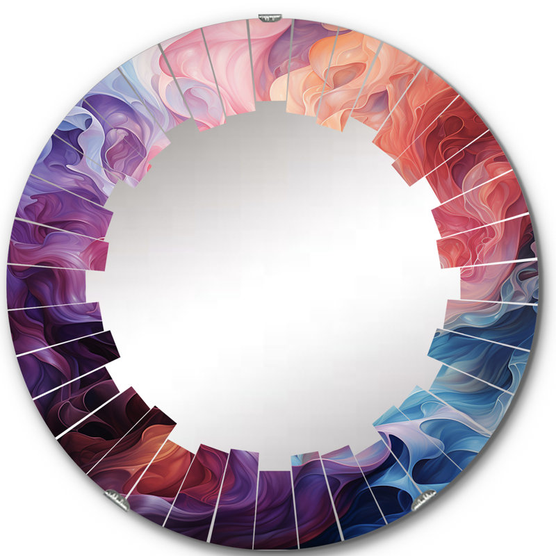 Bramina - Miroir mural moderne rond, 24 po x 24 po