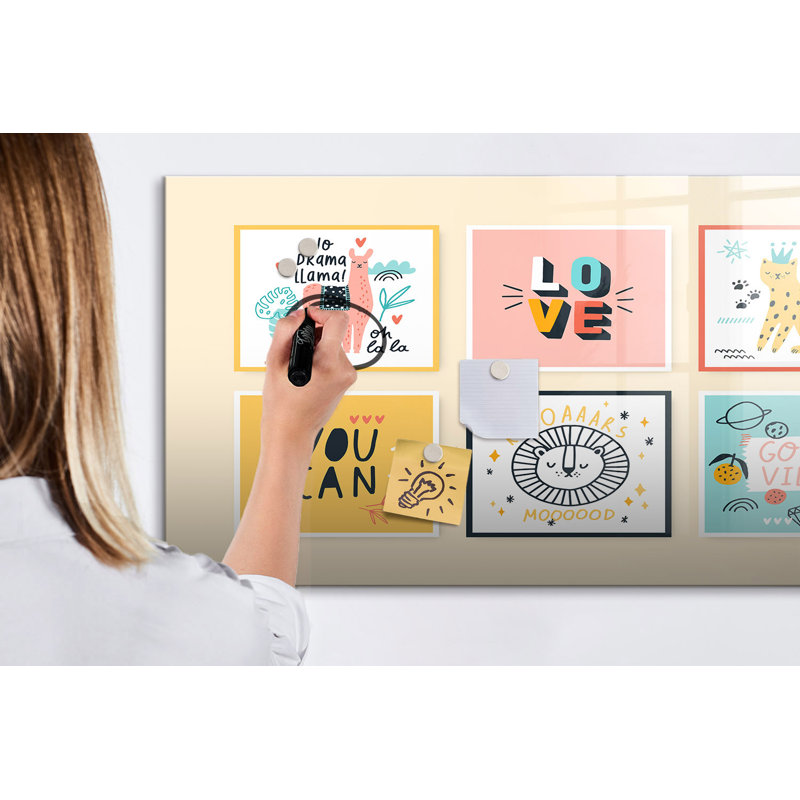 Motivational Slogans Magnetic Wall Mounted Dry Erase Board