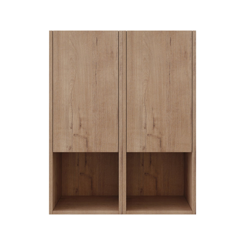 Armoire latérale de salle de bain 24 po avec portes à fermeture douce, montage flottant