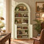 Armoire en arc avec tablettes ouvertes