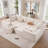 137" Oversized Modular Sectional , Combined Sofa Bed Compression Corduroy Fabric Sofa Set For Living Room-194677025