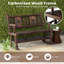 Chaise berçante double en bois carbonisé avec siège ergonomique Millwood Pines