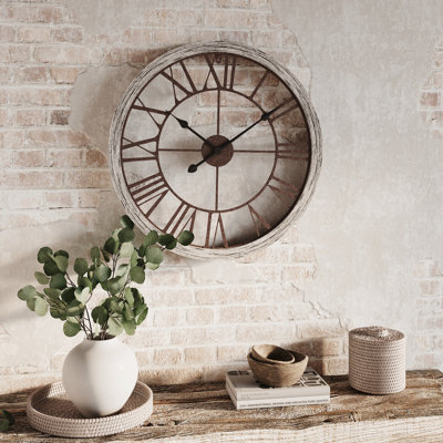 Calista Round Modern Farmhouse Wall Clock