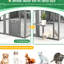 Luxury Luxury - Enclos gris en bois avec pont gonflable, plateformes et panneau de soleil pour plusieurs chats