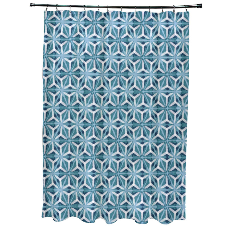 Rideau de douche simple Floral, Corail