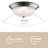 East Grove Home Builder Essential Collection LED 20W 15in Round Flush Mount Ceiling Light with White Marbled Glass and 5-CCT Selectability 2700-3000-3500-4000-5000K and in Brushed Nickel-127390990