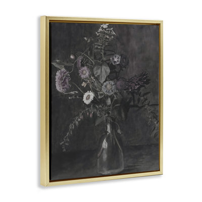 «Murky Wildflower Bouquet Floater», art mural avec lettres et lignes