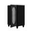 Meuble-lavabo de 20 po avec lavabo, meuble-lavabo avec tablette à deux niveaux, tablette réglable, bois massif et panneau de fibres à densité moyenne, noir